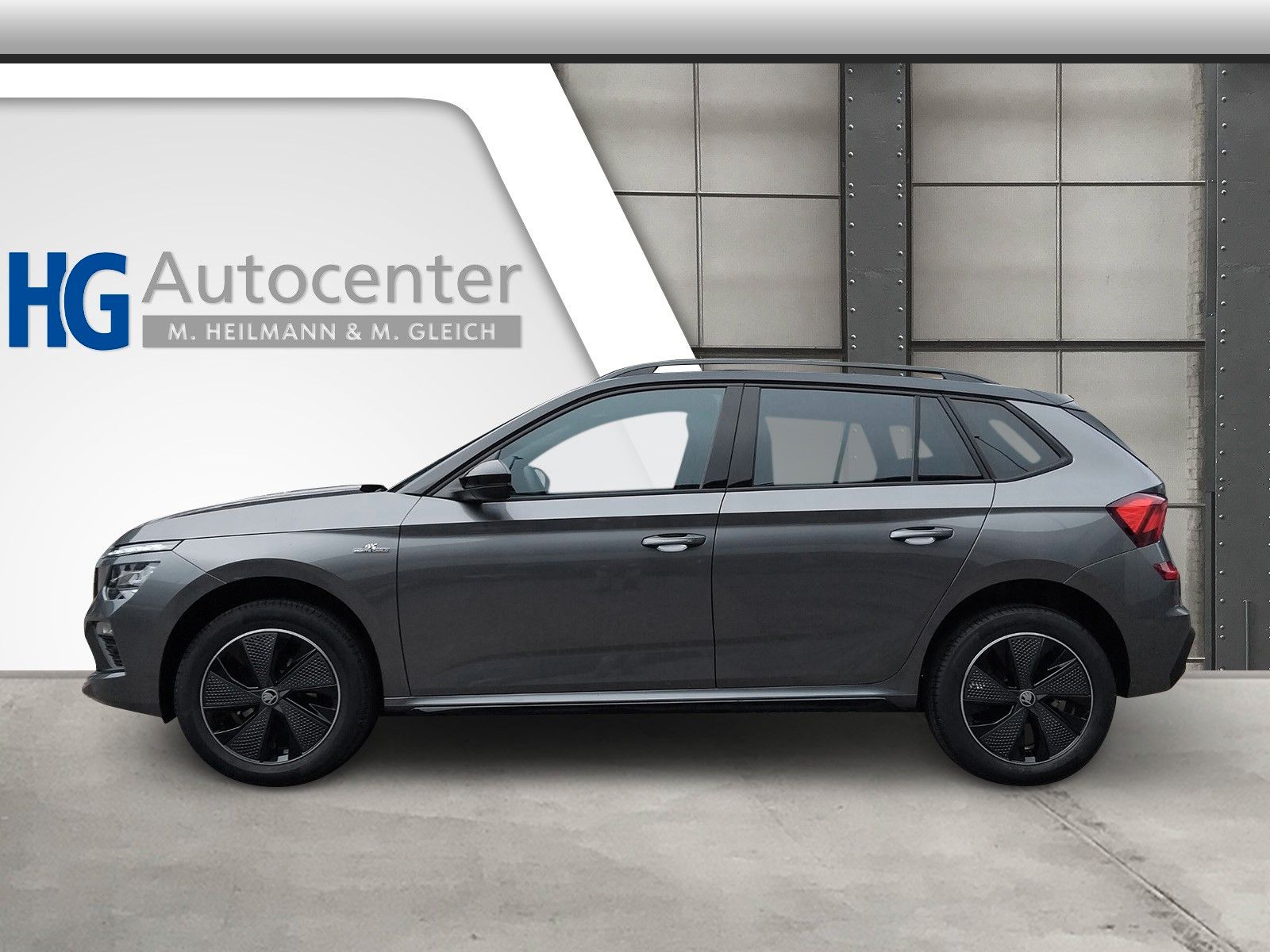 Fahrzeugabbildung SKODA Kamiq 1.5TSI Monte Carlo Pano Matrix ACC SideAHK