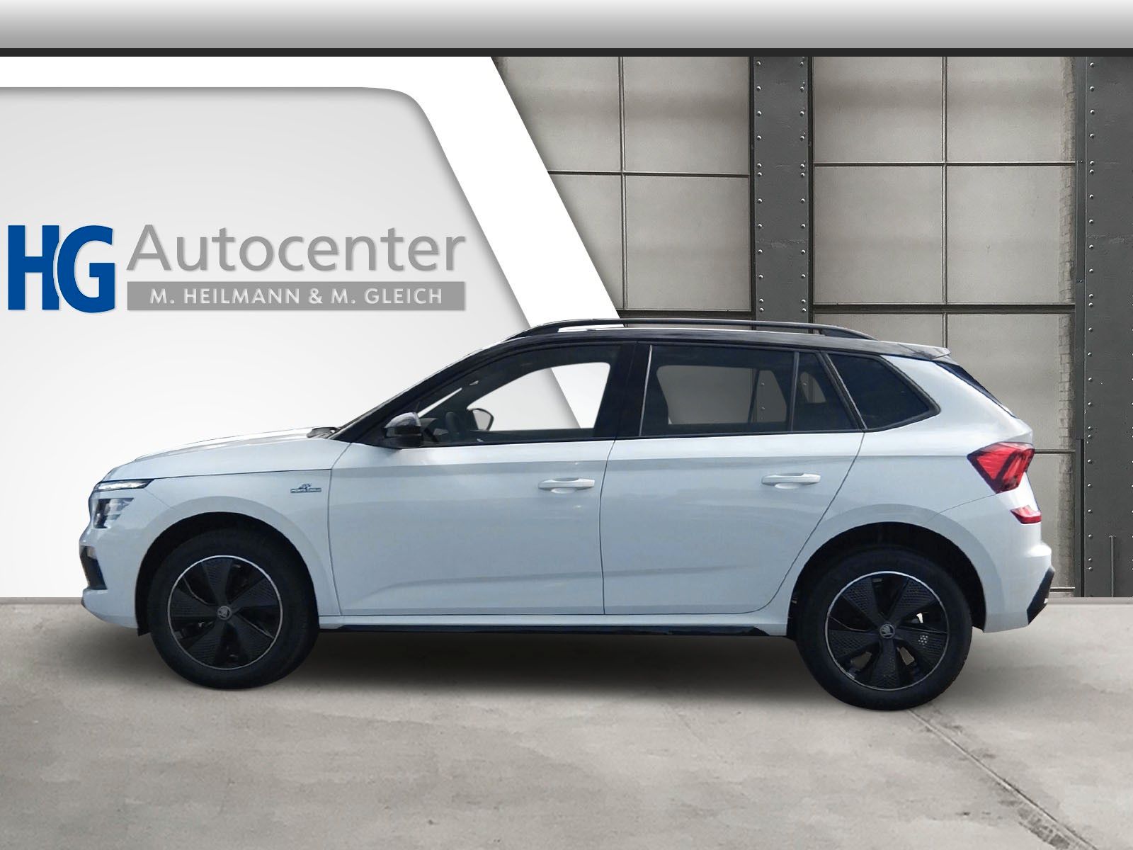 Fahrzeugabbildung SKODA Kamiq 1.5TSI Monte Carlo Pano Matrix ACC SideAHK