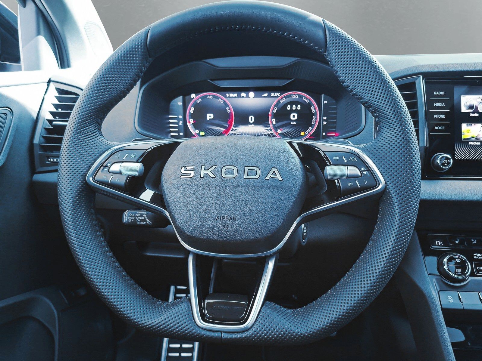 Fahrzeugabbildung SKODA Karoq 1.5 TSI Sportline Pano AHK Matrix 19" Side